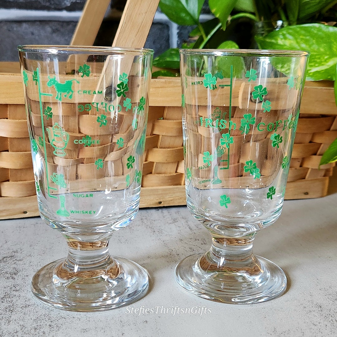 Set of Two Vintage Libbey Irish Coffee Glasses Vintage Irish Etsy