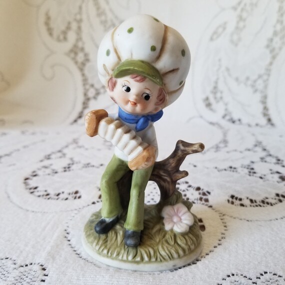 Kelvins Bisque Porcelain Figurine Child Playing an Accordion - Etsy