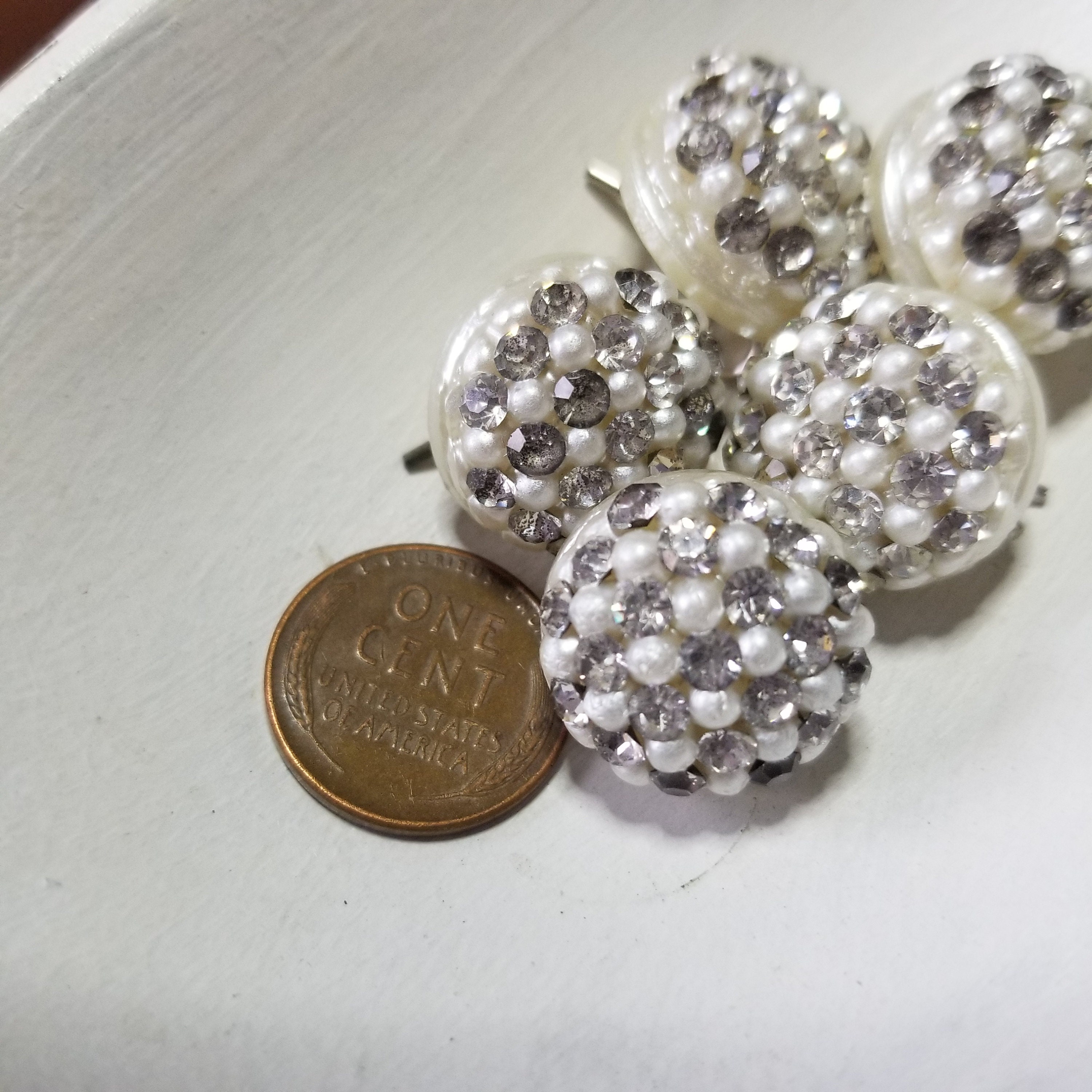 Vintage Acrylic Rhinestone Buttons Unique Buttons Buttons - Etsy