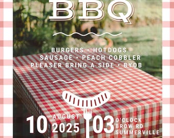 Barbeque-Party Einladung digitale Vorlage