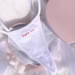 Custom Embroidery Cotton Bamboo Thong