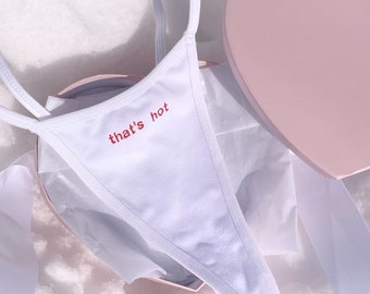 Custom Embroidery Cotton Bamboo Thong