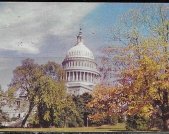 1950s Vintage Washington DC Postcard US Capitol Building Historic Landmark
