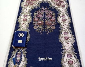 Juego de alfombra de oración personalizada / Corán y tasbeeh personalizados