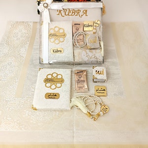Personalized  Prayer Mat Yassen Quran Gift Set | Muslim Gift for Him | Eid Gift | Wedding Gift | Birthday Gift | Graduation Gift