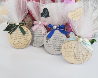 Ayatul Kursi Magnet | Islamic Wedding Favor, Personalized Ameen