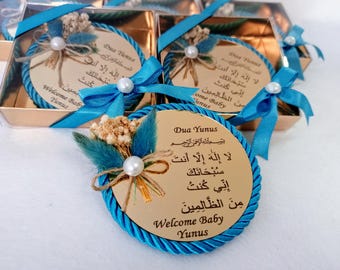 Dua Yunus Magnet Favor / Baby Shower Islámico, Nikkah