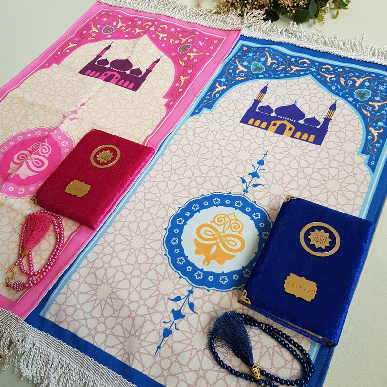 Luxury Kids Prayer Mat Kids Kaaba Prayer Rug Ramadan Eid Etsy New Zealand