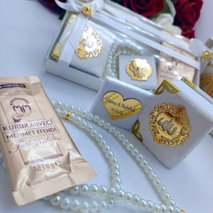 Velvet Mini Quran Pearl Tasbeeh Decorated Box Gift Set | Eid Favor | Wedding Favors | Baby Shower Favor | Graduation Favor | Muslim Favor