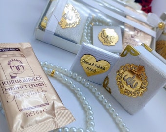 Velvet Mini Quran Gift Set | Pearl Tasbeeh, Decorated Box | Eid Favor