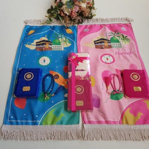 Tappetino da preghiera di lusso per bambini, tappeto da preghiera Kaaba per bambini, Ramadan Eid, tappeto da preghiera per bambini, regalo Eid per bambini, regalo islamico