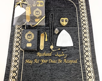 Personalized  Prayer Mat Yassen Quran Gift Set | Muslim Gift for Him | Eid Gift | Wedding Gift | Birthday Gift | Graduation Gift