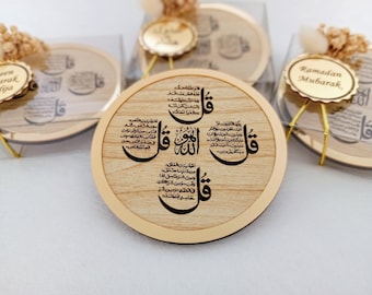 Recuerdos magnéticos con marco de madera acrílico para bodas, Eid, baby shower, graduación y Ameen.
