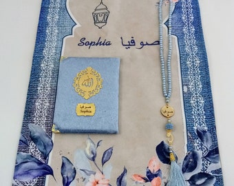 Personalized Kids Prayer Mat, Kaaba Design, Islamic Eid Gift