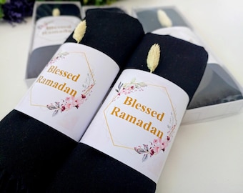 Chal de pashmina personalizado, recuerdo de boda islámico, regalo de Ramadán