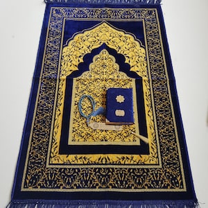 Juego de regalo personalizado de terciopelo para oración, Corán Tasbeeh, Regalo musulmán para él, Regalo Eid, Regalo de boda, Regalo de graduación, Regalo de cumpleaños