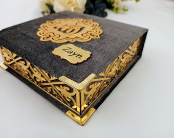 Oración personalizada Terciopelo Corán Perla Oración Cuentas Conjunto de regalos islámicos / Regalo Eid / Favores de boda / Regalo de cumpleaños / Ramadán Mubarak