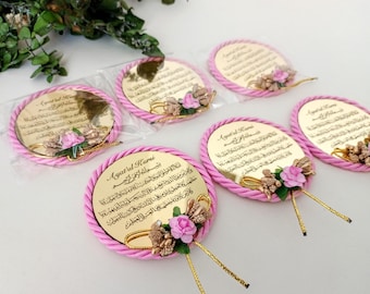 Recuerdos de boda con imán de Ayatul Kursi de lujo, recuerdos de baby shower islámicos, recuerdos de Nikkah, recuerdos de baby shower musulmanes, recuerdos personalizados de Ameen.