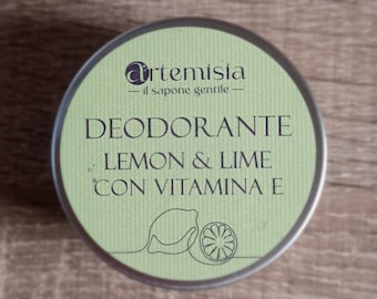 Déodorant Solide Naturel Citron & Citron Vert à la Vitamine E