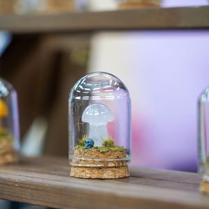 Cúpula de Hongo de Cristal: Decoración de Núcleo de Duende en Miniatura imagen 5