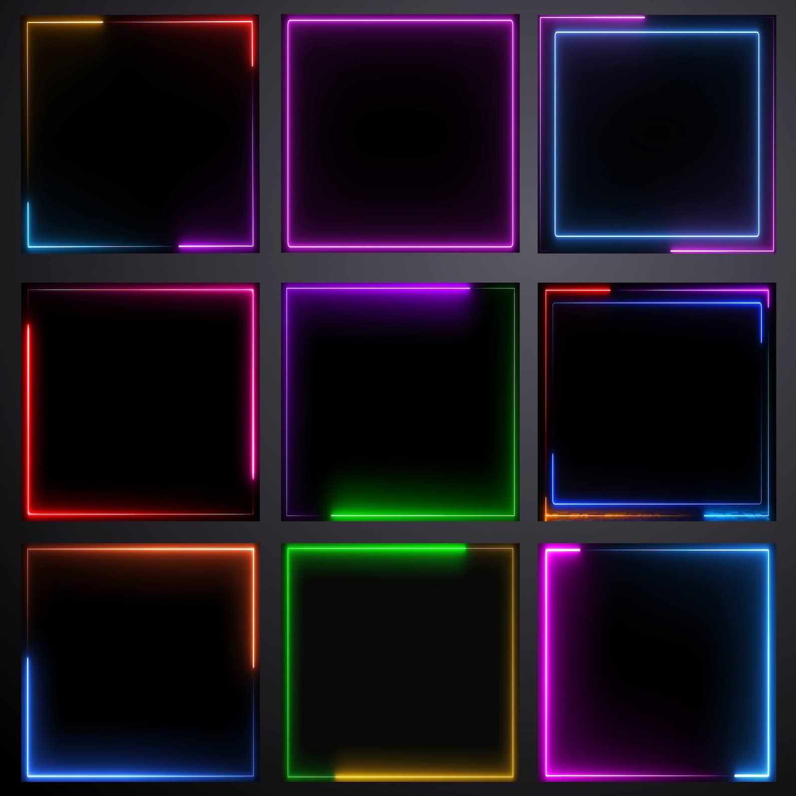 15 Neon Frames Animated Overlays Animated Frames 360 Booth Etsy UK
