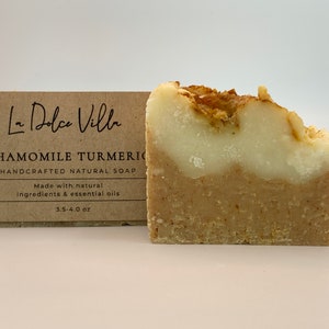 Chamomile Turmeric Soap Natural Vegan Soap For Sensitive Skin Soap With Chamomile Turmeric Natural Soothing Gift For Her Mother's Day Gift