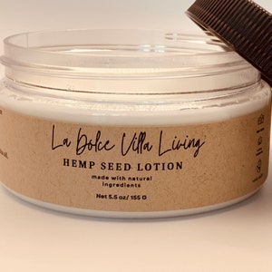 Hemp Seed Oil Body Lotion: Handmade Vegan Moisturizer for Sensitive Skin