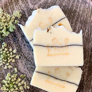 Organic Chamomile Baby Soap – Hypoallergenic, Unscented, Vegan Bar for Sensitive Skin – Handmade Moisturizing Face & Body Soap