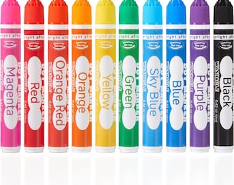 Dot Markers, 10 Colors Washable Markers for Toddlers, Preschool Children, Non Toxic Water-Based