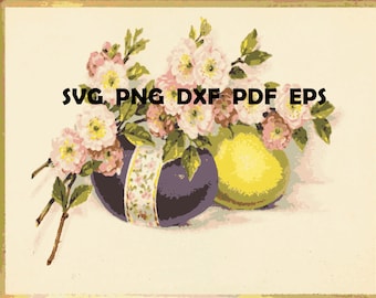 Easter Egg Color By Numbers Sheet, Floral Design (Digital Download)