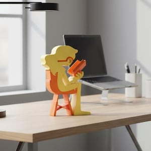 Sculpture of young woman reading a book unique literary decor