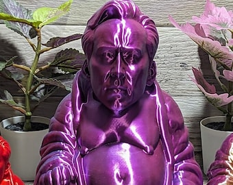 Buddha Nicolas Cage Statue Home Decor Gift For Him Funny Weird Nic Cage Sculpture Novelty Art Figurine Unique Collectible Conversation Piece
