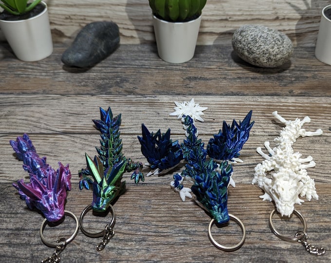 Dragon Keychains For Dragon Lover Keychain Colorful Unique Gift For Her One Of A Kind Handmade Art