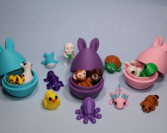 Minis in Bunny Easter Eggs Gift for Friend Family Easter Egg Toy Mini's