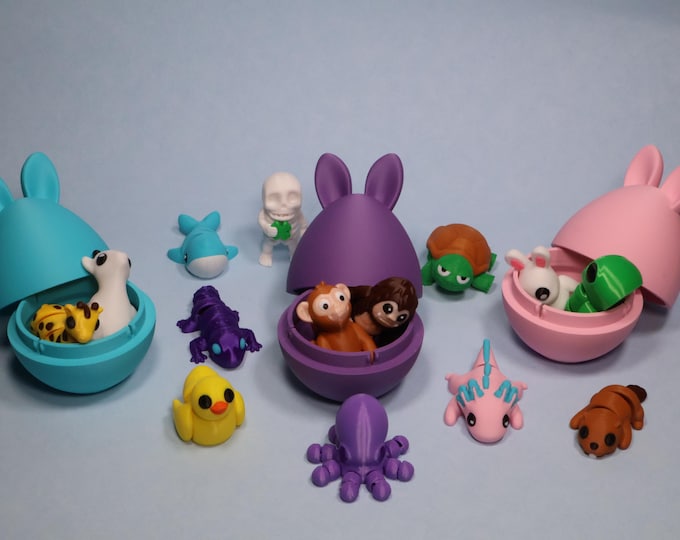 Minis in Bunny Easter Eggs Gift for Friend Family Easter Egg Toy Mini's