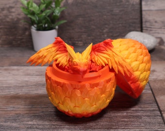 Summer Sunset Dragon and Egg 2 sizes, 6 sizes - Summer dragon - Flexible Sensory Toy