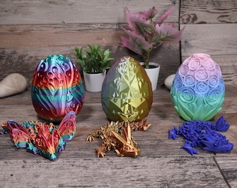 Enchanting Dragon Eggs Collection - Rose, Crystal, and Butterfly Varieties
