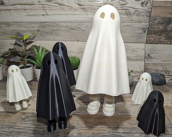 Cute Spooky Sheet Ghost with Extendable Legs.