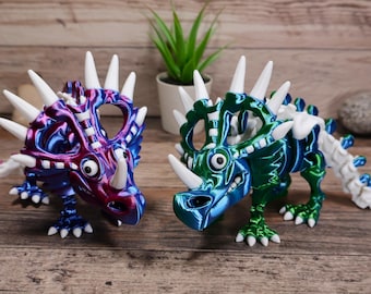 Articulated Skeleton Flexi Factory Styracosaurus Toy: Dinosaur Figurine