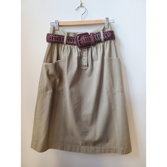 Plus size khaki skirt vintage hotsell