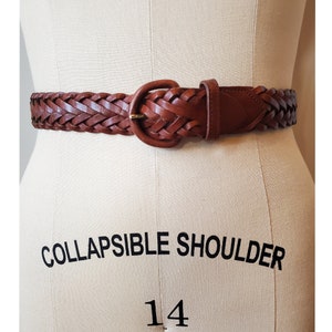 Braided Leather Belt Womens Xs - Etsy display picture 2