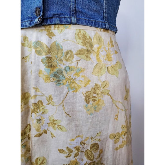 Vintage 90's Laura Ashley Sweet Yellow Green and … - image 3