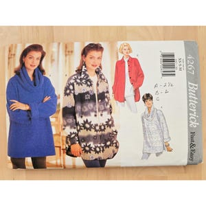 Vintage 90s Butterick Sewing Pattern: Oversized Top or Shacket (Size XS-S-M)