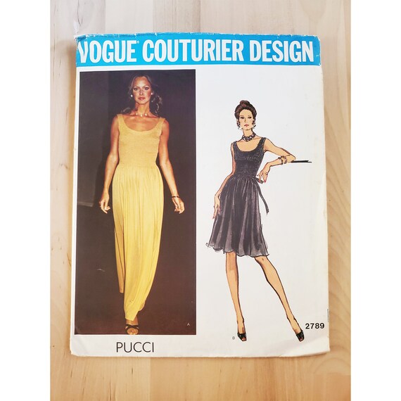Rare Vogue 2789 Emilio Pucci Dress Pattern: Sleeveless Evening Gown, Size  10 (UNCUT) - Etsy