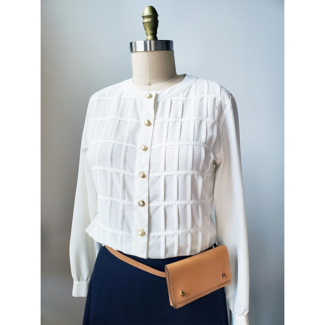 Vintage Y2K 2000's Madewell Minimalist Light Tan Leather Fanny Pack