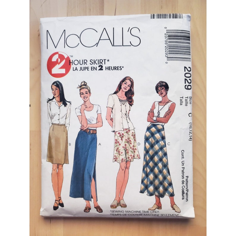 90s High Waisted Skirt Sewing Pattern Mccall's 2029 (sizes 10-14) - Etsy