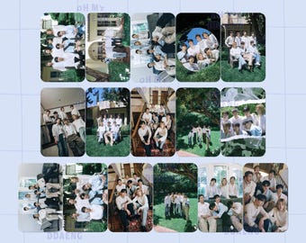 Set di foto non ufficiale BTS FESTA Family Photo PC (2026) / Foto card Festa realizzata dai fan Army, Photo card Bangtan olografica lucida, piccolo omaggio di merchandising BTS