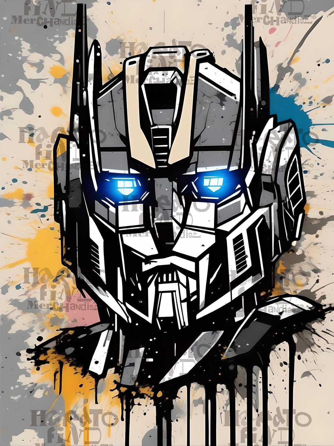 Autobot Abstract Pop Art Image Print Transformer Poster, Wall Art ...