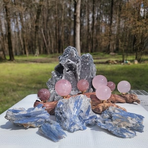 Blue Kyanite in Quartz Crystal Matrix Specimen | Various Sizes