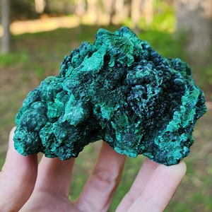 Sparkly Fibrous Malachite Specimen | 15 ounces